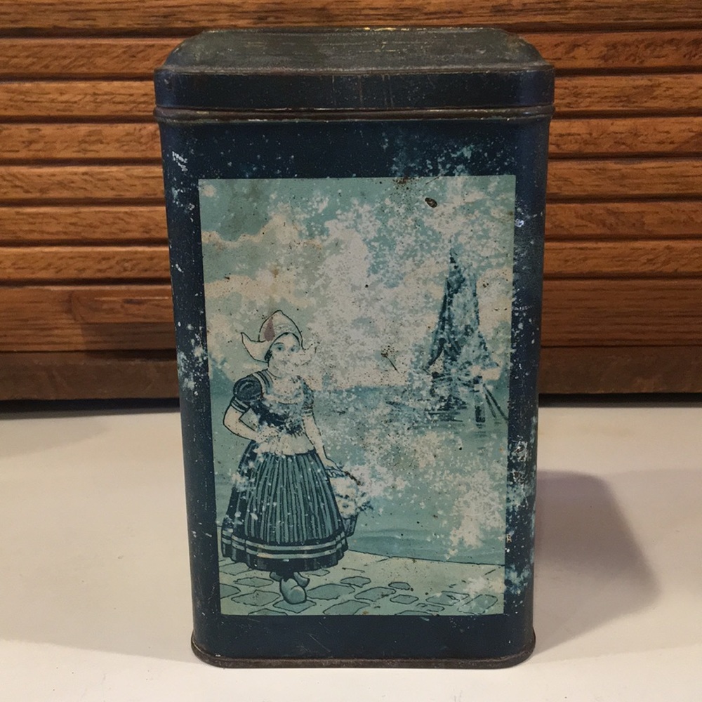 Vintage Tea Canister tin with charming Dutch scenes - Picture 2 of 10